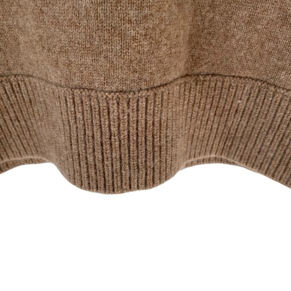 Vince Raglan Sleeve Polo Wool Cashmere Tan Heathered Chestnut Sweater size XS - Picture 6 of 9